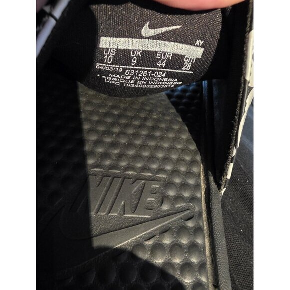 Mens Size 10US Nike Black Slide Benassi JDI Just Do It Logo Slippers Flip Flops - Picture 8 of 8